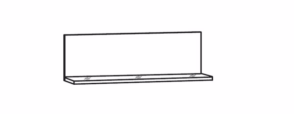 Winkelablage unten mit satiniertem Glasboden - B: 45 cm / H: 15,8 cm / T: 12,6 cm - SRP45