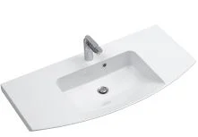Mineralmarmorwaschtisch weiss, 5x121x50,5 cm