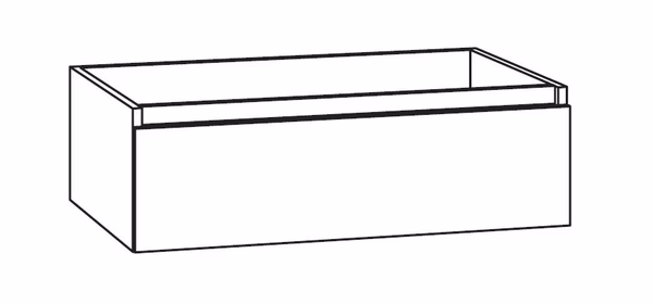 Waschtischunterschrank: 1 Schubkasten (Höhe: 23,8 cm / Tiefe: 49,3 cm)