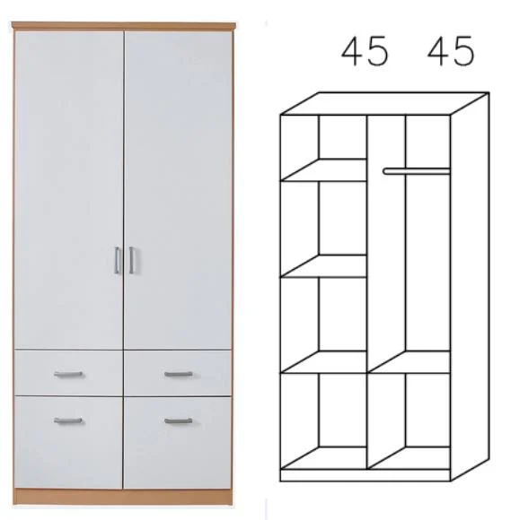 0R95 Dreht.-Kombischrank - Breite 91 cm
