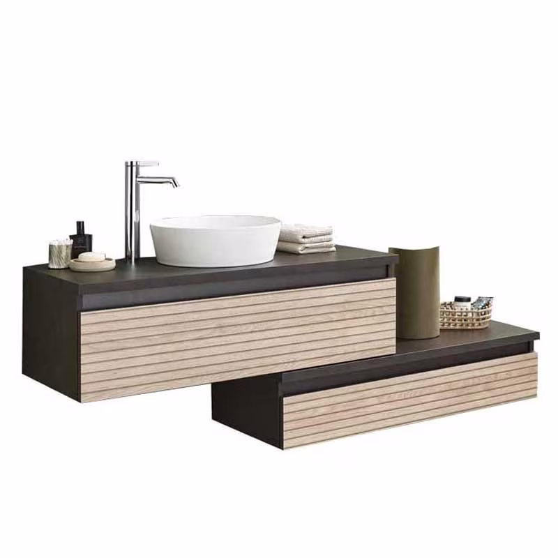 Puris Vialli Waschtisch mit Unterschrank 150 cm breit - Becken mittig