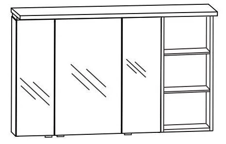 Puris Swing Spiegelschrank 120 cm SET41122R