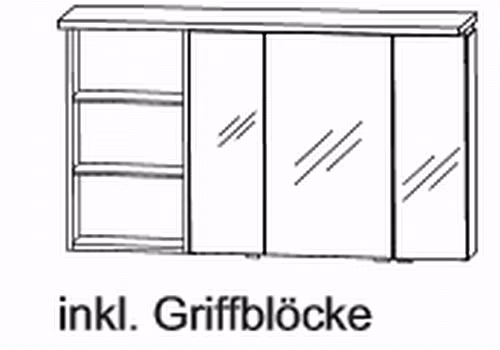 Puris Swing Spiegelschrank 140 cm SET41142L