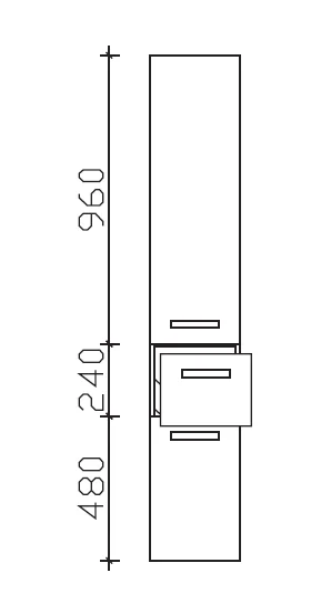 Hochschrank 30 cm breit 992.113020 / 992.123020