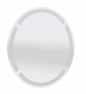 FSR50103S Flächenspiegel oval, umlaufende LED-Beleuchtung 35,0 Watt / 1265 Lumen / 3000 - 6000 Kelvin 1 seitlicher Sensor für Emotion-Beleuchtung und Spiegelheizung, Maße: 3x100x80 cm - senkrechte Montage