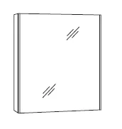 Spiegelschrank 60 cm SAD6R - ohne Aufsatzleuchte