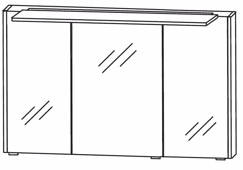 Puris Unique Spiegelschrank 102 cm - Ansicht 4