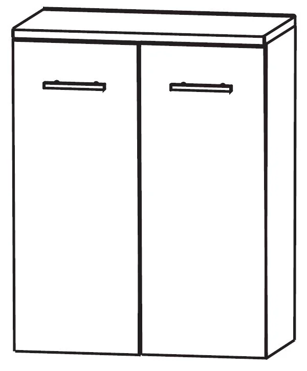 Puris Linea Highboard mit Wäschekippe 60 cm HBA416W01 - Ansicht 2