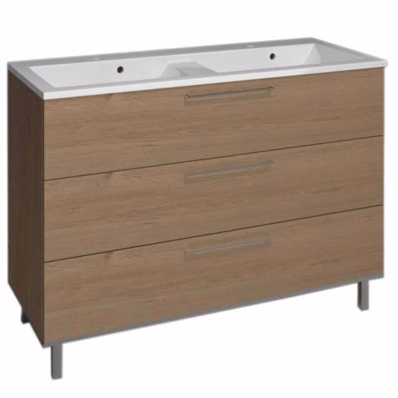 Puris Quada Konfigurator 120 cm SETQU2D1/2 - Doppelwaschtisch-Lösung