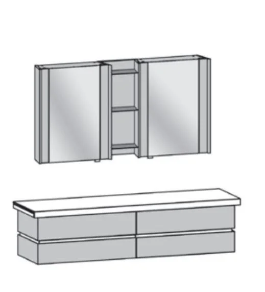 Thielemeyer Fresh Massivholz Badmöbelset 800359/801359 - Vorschlag 20 - 177 cm - Ansicht 2