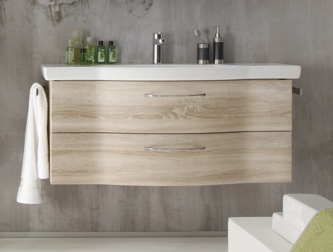 Calmo Badmöbelset 122 cm breit - 3-teilig - Ansicht 4