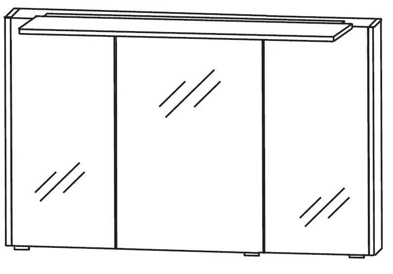 Puris Unique Bad-Spiegelschrank 102 cm breit SET431D02 - Ansicht 3