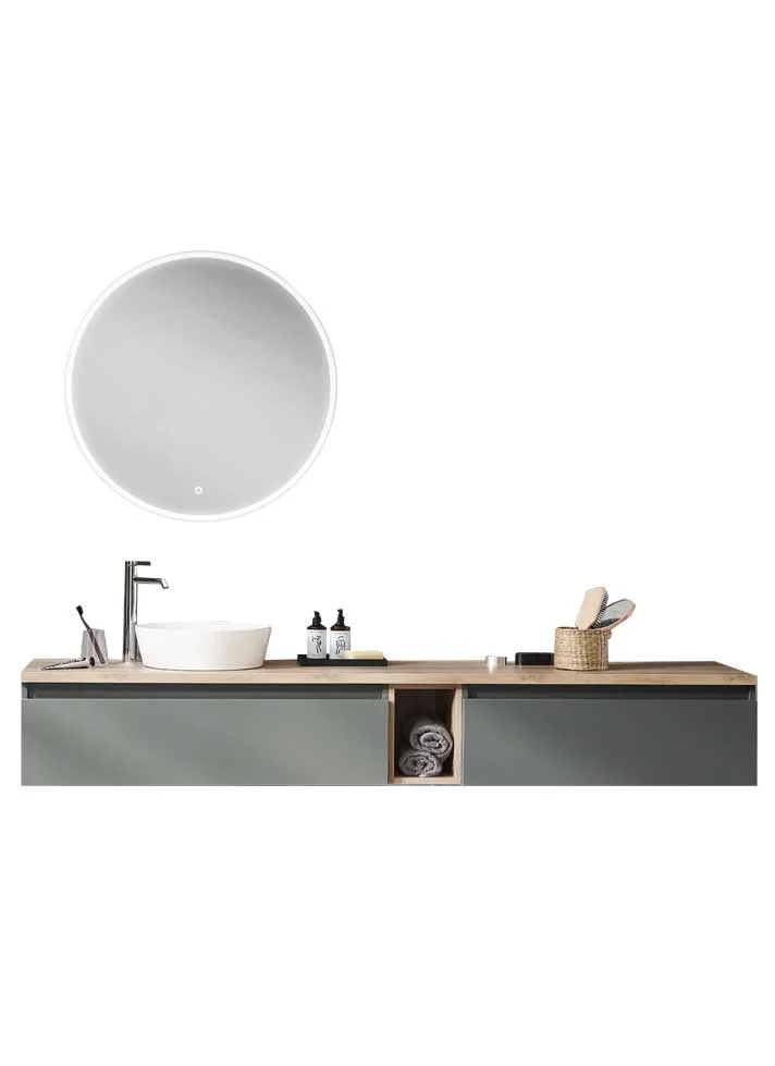 Puris Vialli Waschtisch mit Unterschrank 200 cm breit - Becken links - Ansicht 2