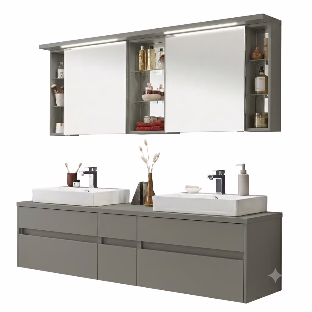 Puris Unique Badmöbel Set - Doppelwaschplatz / 172 cm