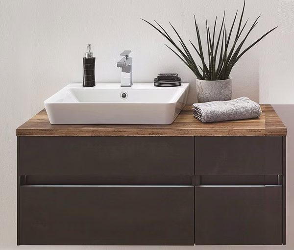 Waschtischunterschrank SET38101GR - Ablage rechts