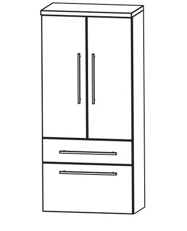Puris Fine Line Mittelschrank 60 cm MNA886A7M - Ansicht 2