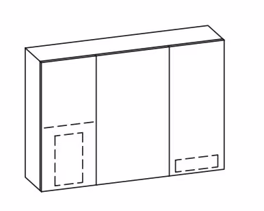 Pelipal Vario Select Spiegelschrank SKNEKST10G / SKNEKTS10G - L/R - 100 cm breit - Ansicht 2