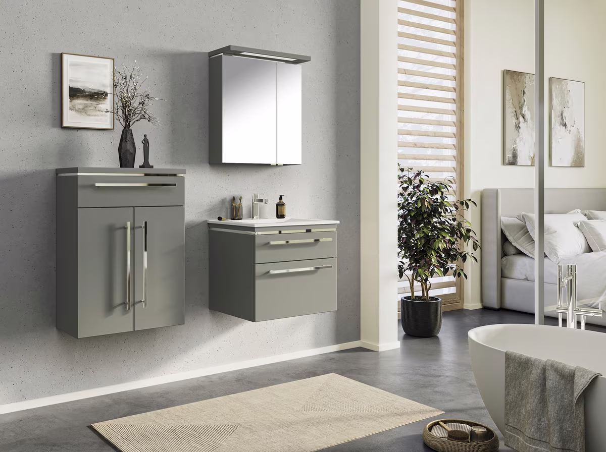 Puris Cool Line Badmöbelset 60 cm - mit Spiegelschrank Serie A - Ansicht 4