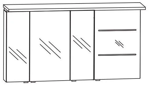 Puris Swing Spiegelschrank 140 cm SET40142R