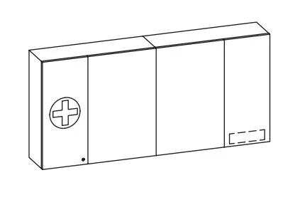 Pelipal Vario Select Spiegelschrank SKNEKTA15G / SKNEKAT15G - 150 cm breit