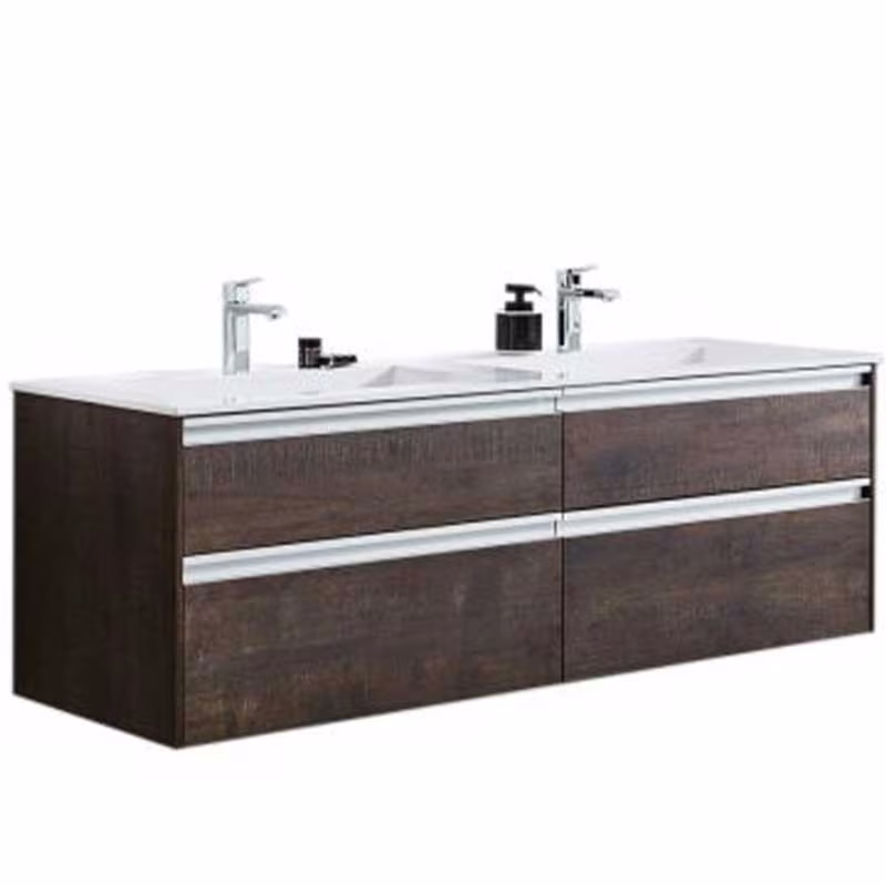 Puris New Xpression - Doppelwaschtisch mit Unterschrank / 142 cm