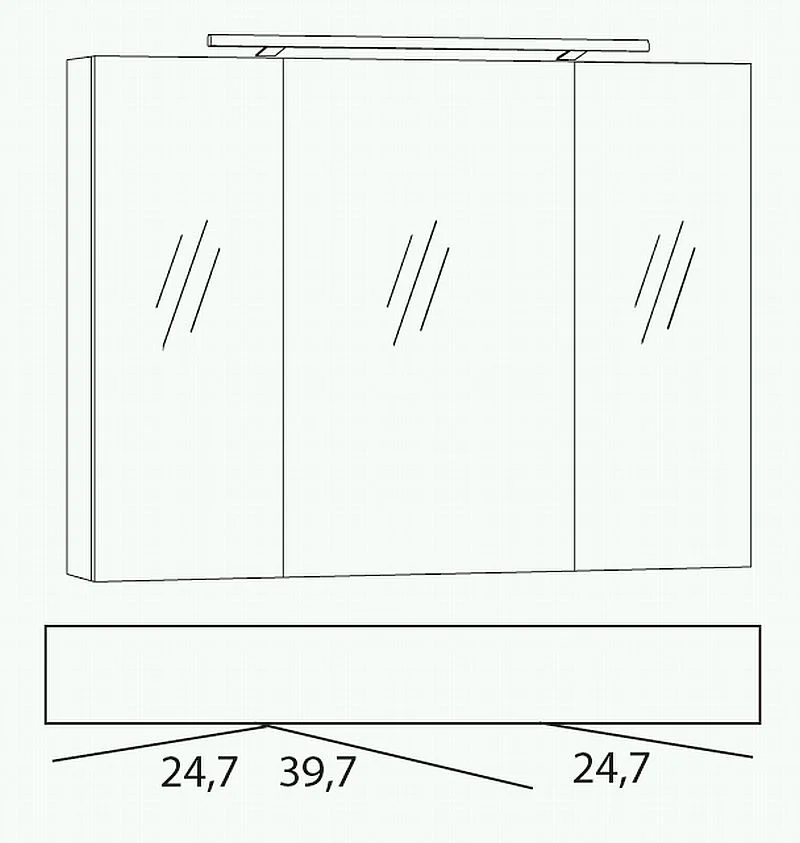 MARLIN 3040city Spiegelschrank 90 cm SPSE900D-4 - Ansicht 4