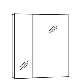 MARLIN 3980spiegel - Spiegelschrank 60 cm breit - SOXD6R