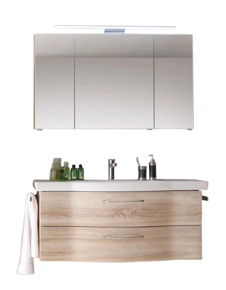 Calmo Badmöbelset 122 cm breit - 3-teilig