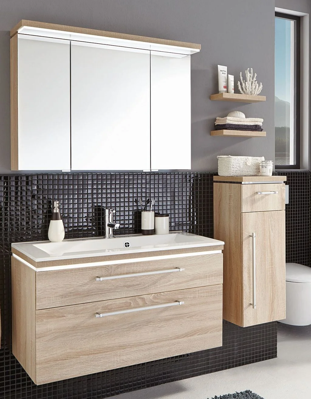 Puris Cool Line Spiegelschrank 90 cm - Serie B - Ansicht 3