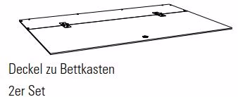 Deckel Ipa zu Bettkasten - 2er Set - nur in weiss erhältlich