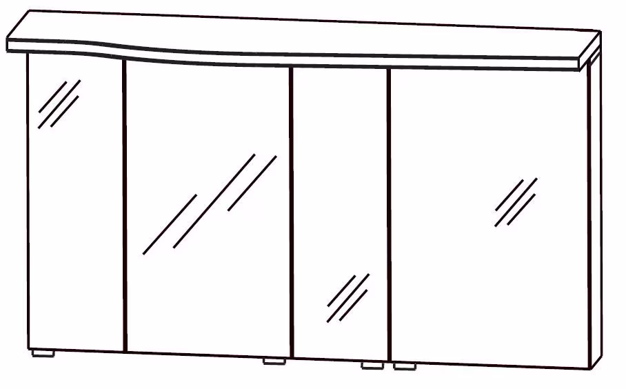 Puris Swing Spiegelschrank 140 cm SET40143R