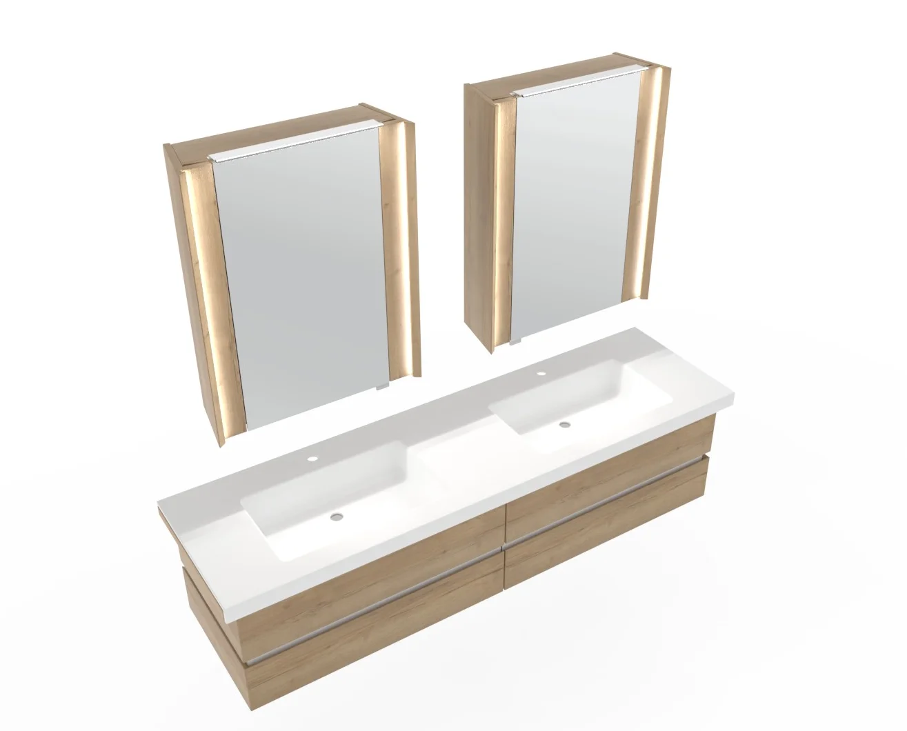 Thielemeyer Fresh Massivholz Badmöbelset 800062/ 801062 - 177 cm - Ansicht 3
