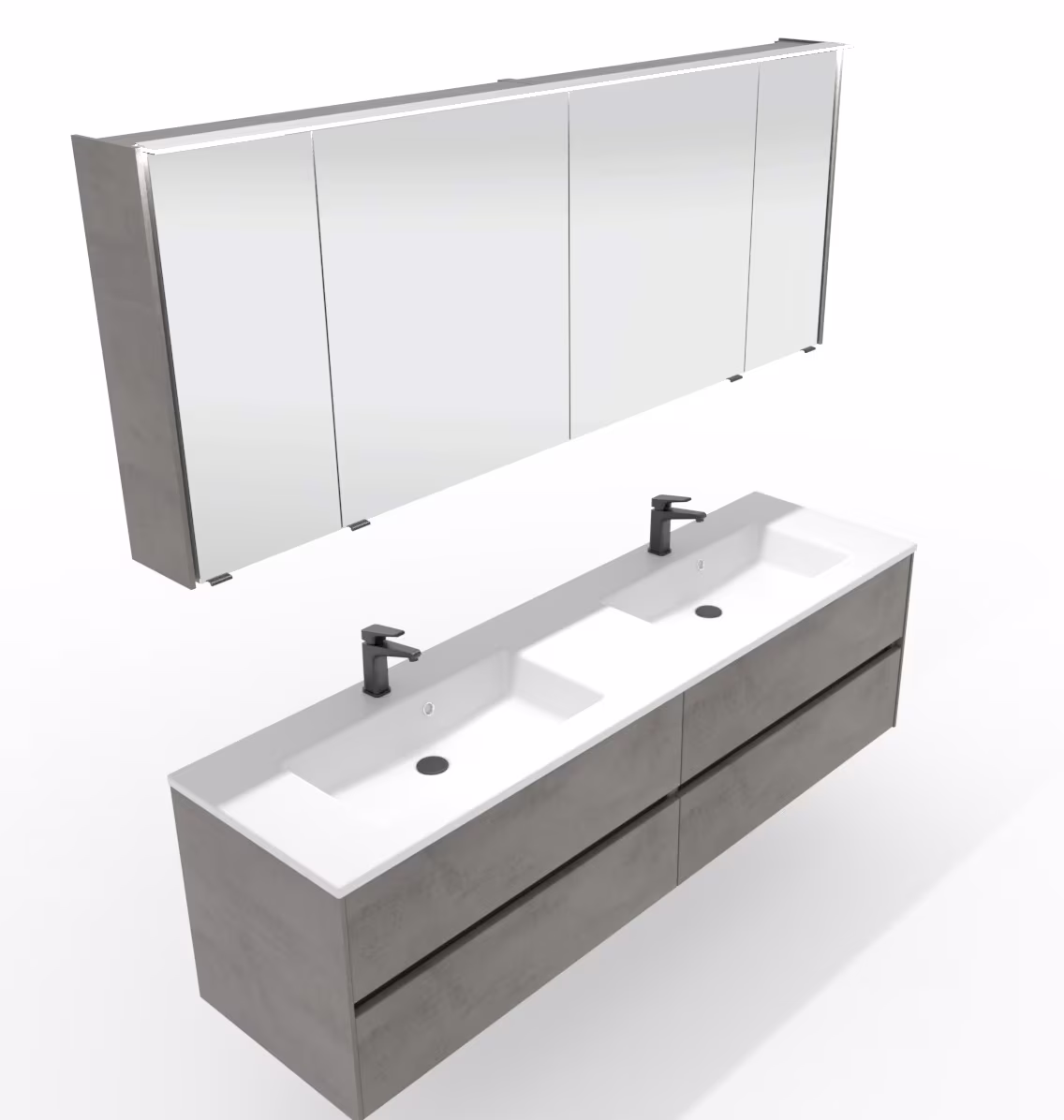 Pelipal 6010 Badmöbel-Set, Doppelwaschplatz, 183 cm - Ansicht 4
