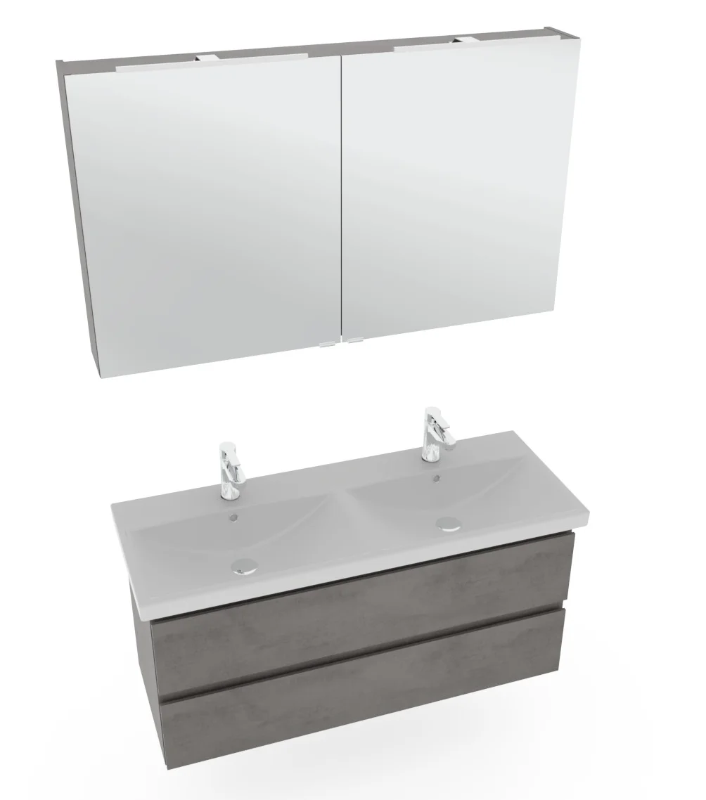 Pelipal 6090 Badmöbelset 120 cm - Doppelwaschbecken - Ansicht 3