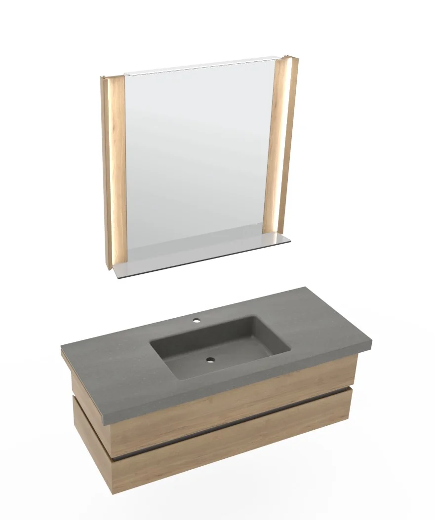 Thielemeyer Fresh Massivholz Badmöbelset 800489/801489 - Vorschlag 21 - 122 cm - Ansicht 4