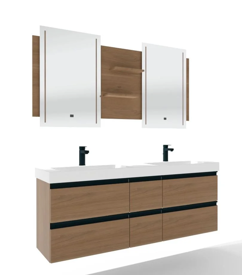 Puris c!puro Badmöbel Set mit Doppelwaschtisch - 150 cm - Ansicht 13