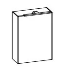 SEED02052 - Spiegeslchrank inkl. LED-Aufsatzleuchte, LED Beleuchtung seitlich,  1-türig, doppelt verspiegelt, mit Schalter und Steckdose - 70,9x52x17,6 cm