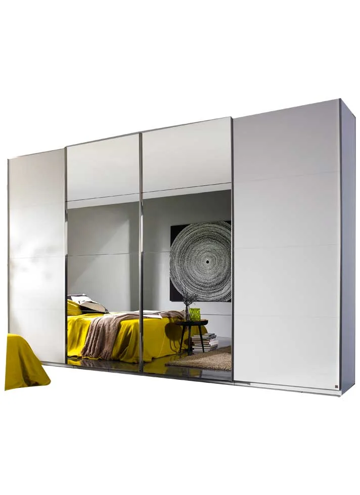 Rauch Orange Saligo - Synchron-Schwebetürenschrank Alpinweiß mit Spiegeltüren 5S97
