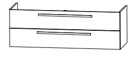 mit Waschtischunterschrank inkl. 2 Auszüge WUA331407 für Evermite oder Stonepluswaschtisch - 140 cm