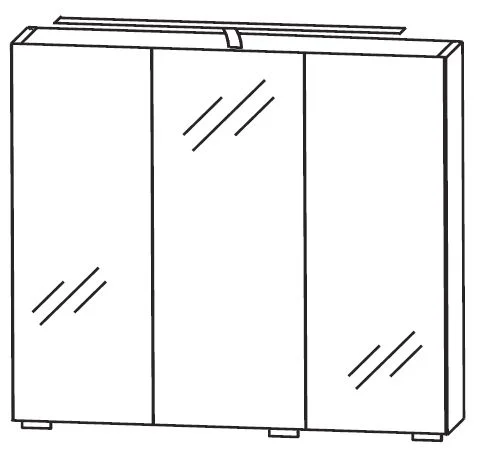 Puris Vuelta Spiegelschrank 70 cm S2A437S 1 / S2A437SF1 - Ansicht 3