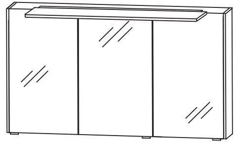 Puris d.light Badmöbelset 120 cm - mit Spiegelschrank Serie A - Ansicht 6