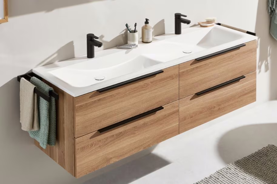 Puris Star Line Badmöbel Set mit Doppelwaschtisch - 160 cm - Ansicht 8
