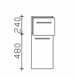 Pelipal Neutrales Highboard - 1 Auszug, 1 Drehtür, Breitenvariabel