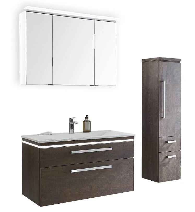 Puris Cool Line Badmöbelset 90 cm - mit Spiegelschrank Serie C - Ansicht 2