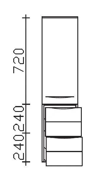 Pelipal 6025 Midischrank 30 cm 6025-MS 30-03 - Ansicht 3