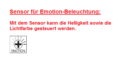 mit Sensor für Emotion-Beleuchtung