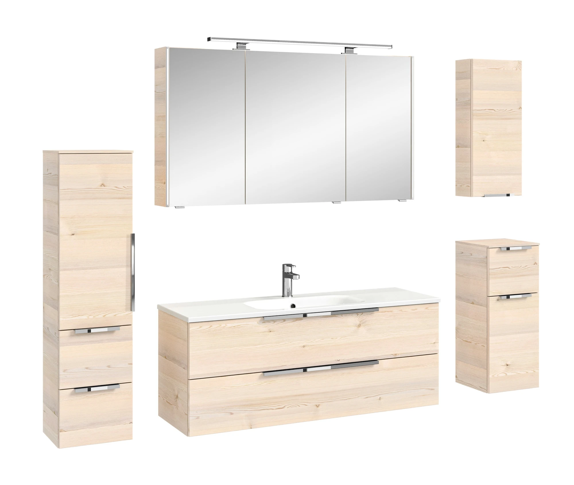 Pelipal 6110 Badmöbel Set - 100 cm – Spiegelschrank wählbar