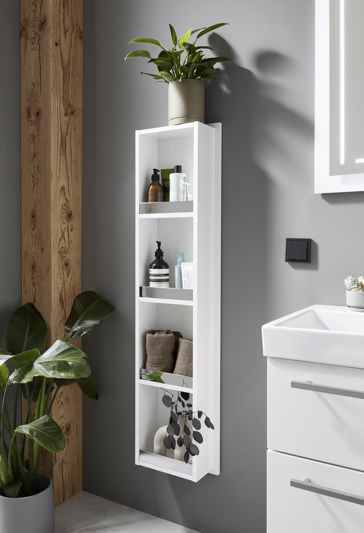Puris c!mano Badmöbel Set - 122 cm mit Spiegelschrank - Ansicht 9