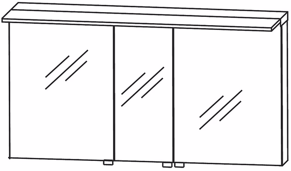 Spiegelschrank 140 cm S2A431477 - für Doppelwaschtisch-Lösung
