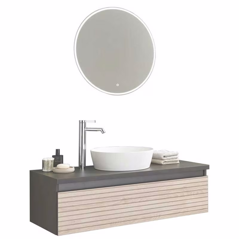 Puris Vialli Badmöbel Set 100 cm breit - Becken mittig
